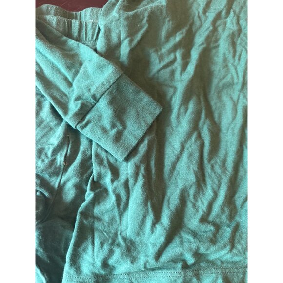 Plain Jane Emerald Green 2 Piece Thermal Pajama Set Girls Size 10 Long Sleeve - Picture 3 of 5